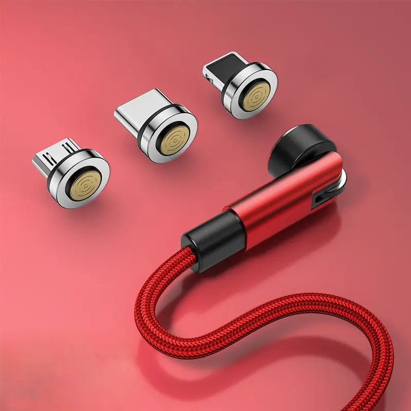 Fast Charging Rotating Magnetic Charging Cable, 7-Pin 3-In-1 Magnetic Phone Data Transfer Cable, Universal Phone Accessories Smartphone Electronic Cellphone Charger