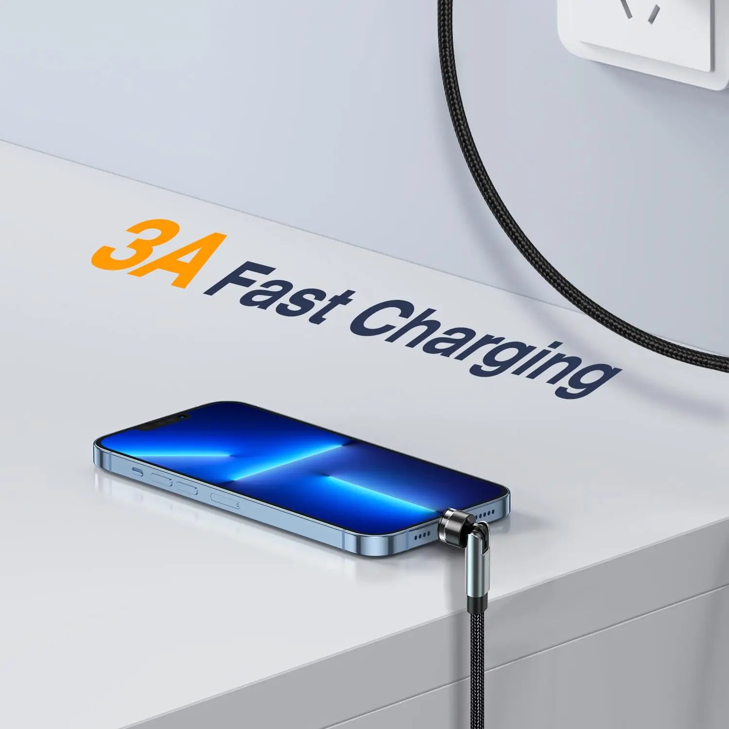 Fast Charging Rotating Magnetic Charging Cable, 7-Pin 3-In-1 Magnetic Phone Data Transfer Cable, Universal Phone Accessories Smartphone Electronic Cellphone Charger