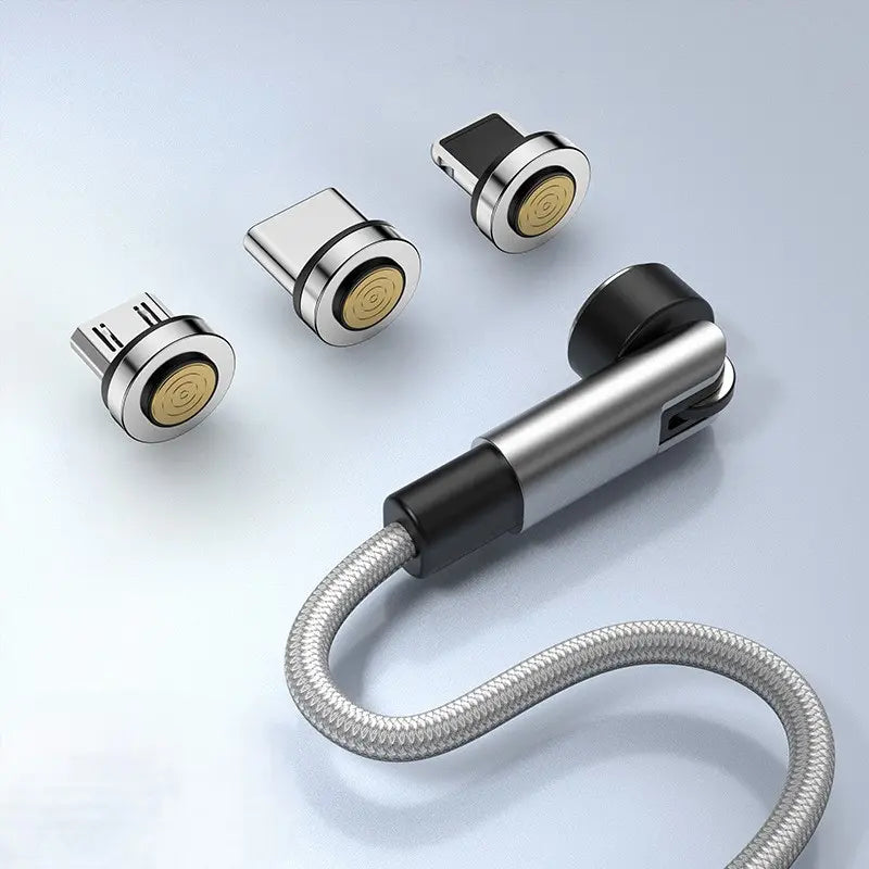 Fast Charging Rotating Magnetic Charging Cable, 7-Pin 3-In-1 Magnetic Phone Data Transfer Cable, Universal Phone Accessories Smartphone Electronic Cellphone Charger